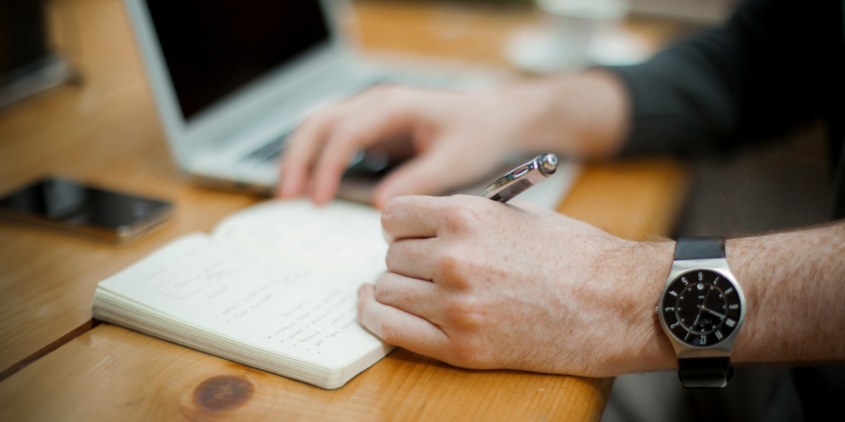 Working with pen and paper